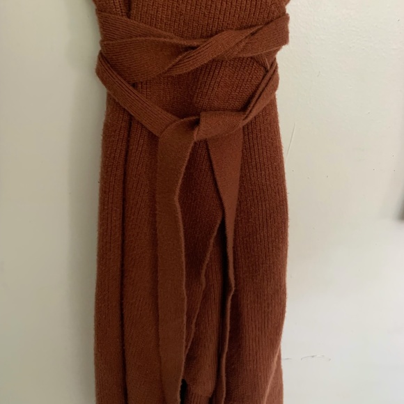 Abercrombie and Fitch Ribbed Wrap Dress Size Small - Picture 4 of 7